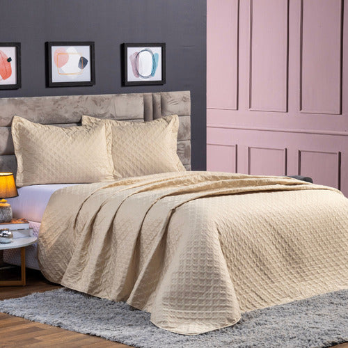 Colcha Casal Padrão 3 Peças Percal 200 Fios Basic Joy