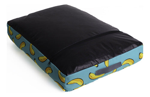 Cama Pet Futon Média 70x50 C/ Zíper Lavável - Verde