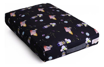 Cama Pet Futon Média 70x50 C/ Zíper Lavável - Preto