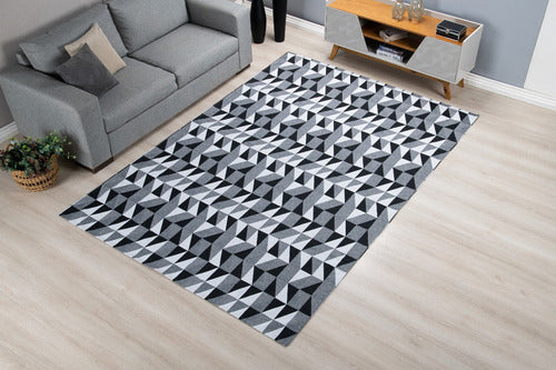 Tapete Jacquard Dallas 2,00 M X 3,00 M Antiderrapante Preto