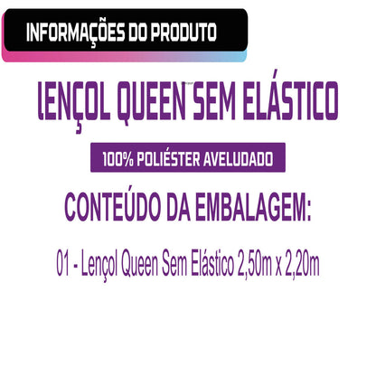 Kit 10 Lençóis Atacado Queen Avulso Sem Elástico 400 Fios 100% Poliéster Aveludado