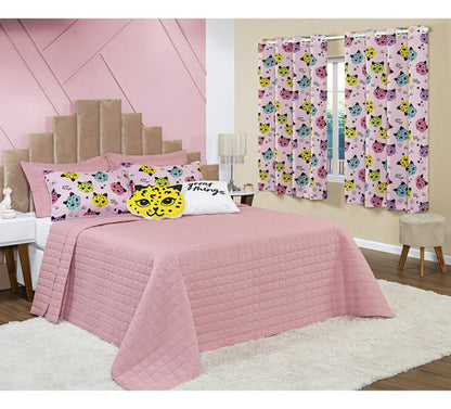 Colcha Casal 7 Peças Percal 300 Fios Design Kids
