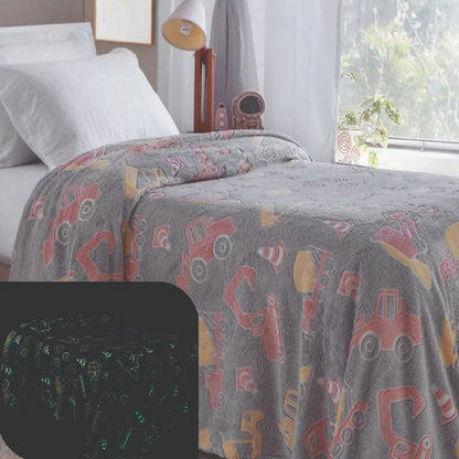 Manta Cobertor Solteiro Infantil Brilha No Escuro 1,80x2,00