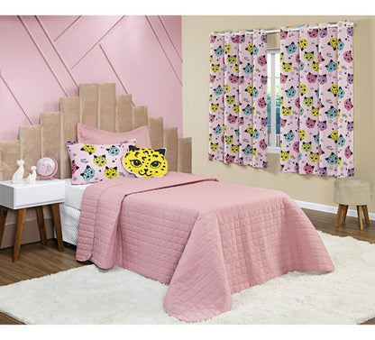 Colcha Solteiro 4 Pçs Percal 300 Fios Design Kids